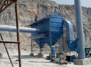 內蒙古礦山破碎機除塵器安裝現場